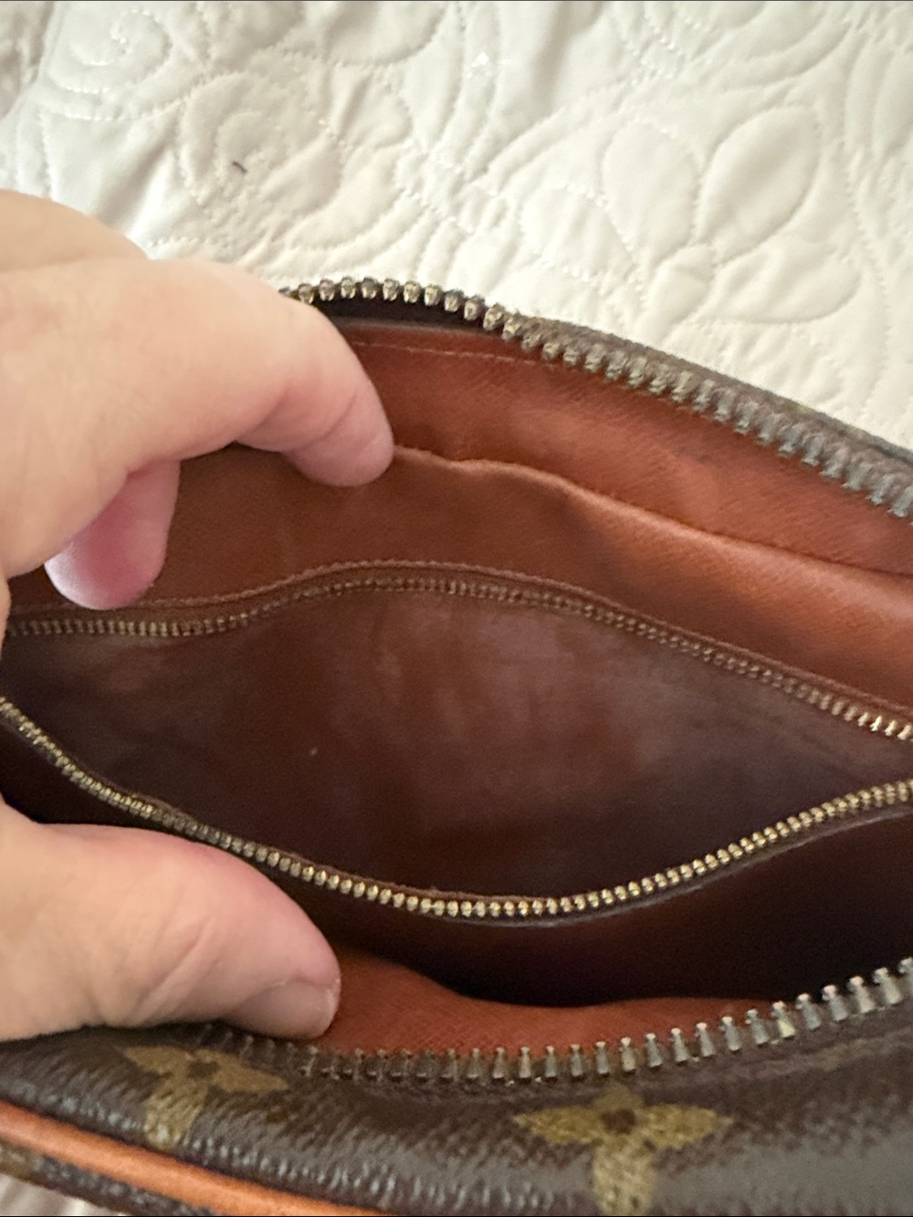 Vintage Louis Vuitton Monogram Crossbody in Brown and Tan - Picture 13 of 17